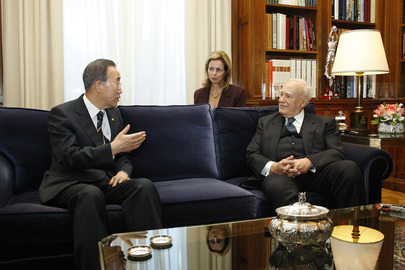 Secretary-General Meets President of Greece in Athens