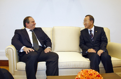 Secretary-General Meets Greek Opposition Leader