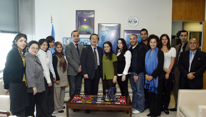 UN Communications Chief Meets Palestinian Journalists-in-Training