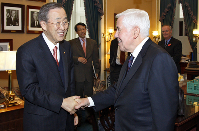 Secretary-General Meets U.S. Senator Lugar