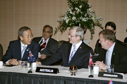 Secretary-General Attends Meeting in Trinidad with Prime Ministers of Australia and Denmark