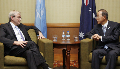 Secretary-General Meets Australian Prime Minister in Trinidad
