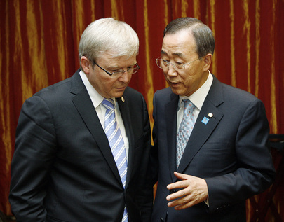 Secretary-General Meets Australian Prime Minister in Trinidad