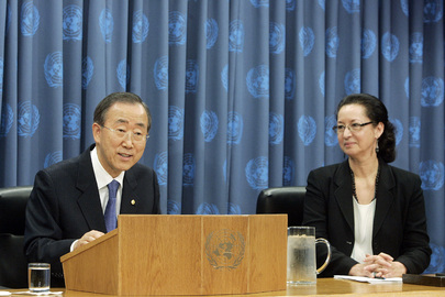 Secretary-General Bids Farewell to Spokesperson