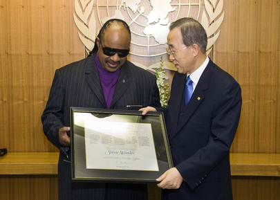 Secretary-General Appoints Stevie Wonder UN Messenger of Peace