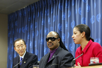 Press Conference on New UN Peace Messenger Stevie Wonder