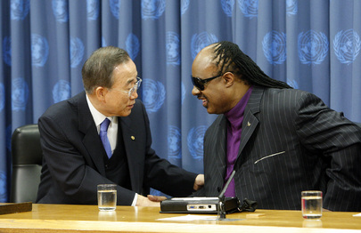 Press Conference on New UN Peace Messenger Stevie Wonder