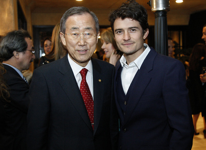 Secretary-General Meets Actor Orlando Bloom at Los Angeles Reception