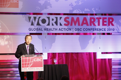 Secretary-General Speaks on HIV, TB, and Malaria at Business Coalition Conference
