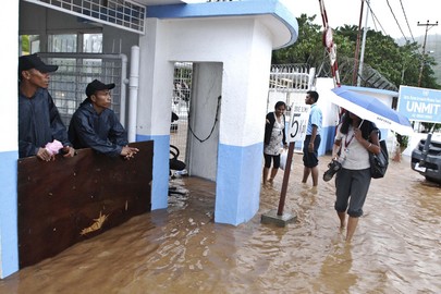 UNMIT Compound Flooded by Heavy Rains