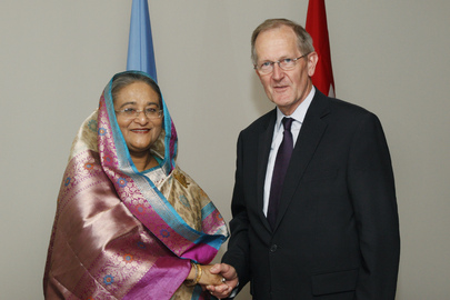 General Assembly President Meets Prime Minister of Bangladesh