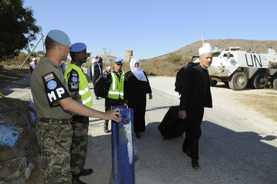 Druze Pilgrims Pass UNDOF Police Checkpoint
