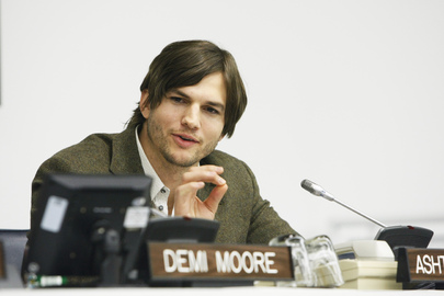 Actor Ashton Kutcher Speaks at Launch of UN Fund for Trafficking Victims