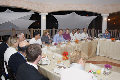 Secretary-General Hosts Dinner with E.U. Leaders in Cancun, Mexico
