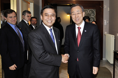 Secretary-General Meets President of Rights Council in Geneva