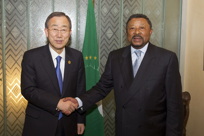 Secretary-General Meets A.U. Chair in Addis Ababa