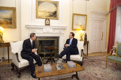 Secretary-General Meets U.K. Prime Minister in London