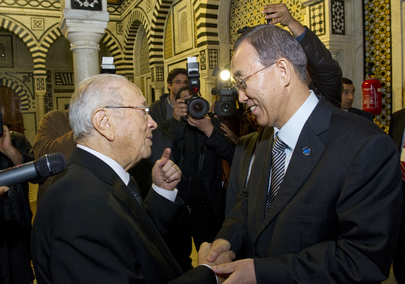 Secretary-General Meets New Prime Minister in Tunis
