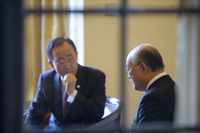 Secretary-General Discusses Japan's Nuclear Crisis with IAEA Chief