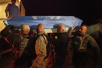 UN Mission Receives Caskets of Colleagues Killed in Mazar-i-Sharif Attack