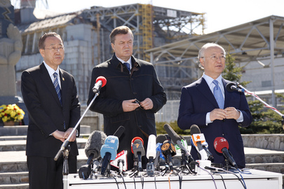 Secretary-General Visits Site of Chernobyl Nuclear Power Plant