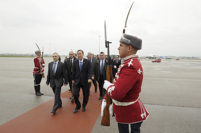 Secretary-General Arrives in Sofia, Bulgaria