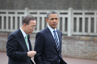 Secretary-General and US President at G8