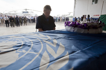 Special Representative for Liberia Mourns Fallen Peacekeeper