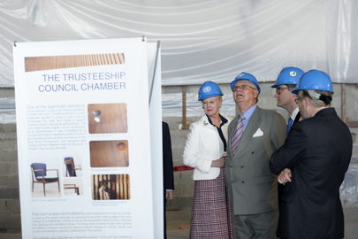 Queen Margrethe II and Prince Henrik of Denmark Visit Trusteeship Council Chamber