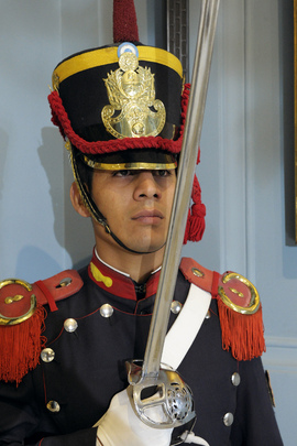 Guard at Casa Rosada in Buenos Aires, Argentina