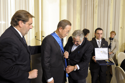 Secretary-General Receives High National Honour at Uruguay State Dinner