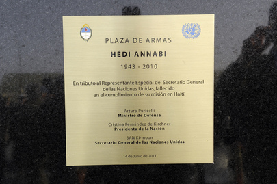 Monument to Fallen MINUSTAH Chief Unveiled at Argentina Peacekeeping Base