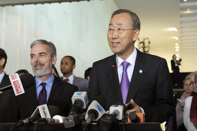 Secretary-General and Brazilian Foreign Minister Brief Press