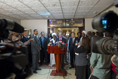 Secretary-General and Assembly President Speak to Media in Khartoum