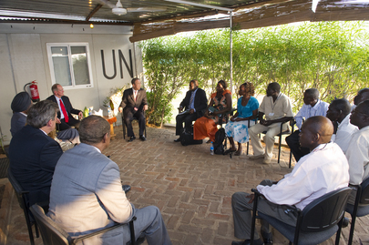 Secretary-General and Assembly President Meet Group Displaced from South Kordofan, Sudan