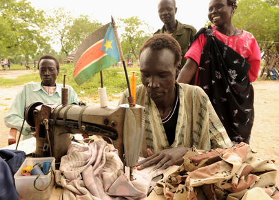 Tailor at Work in Pibor, South Sudan