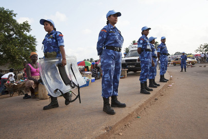 Formed Police Unit on Watch during Liberian Referendum