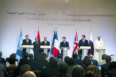 Secretary-General and Leaders Brief on "Friends of Libya" Summit