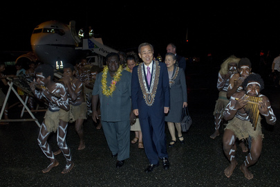 Secretary-General Arrives in Solomon Islands