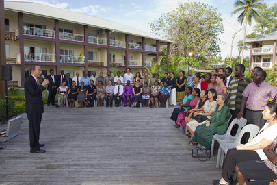 Secretary-General Meets UN Staff Bases in Solomon Islands