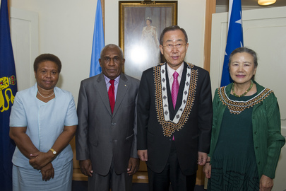 Secretary-General Meets Governor General of Solomon Islands