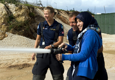 UN Fire Brigade at Work in Lebanon