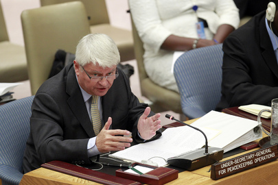 O Subsecretário-Geral do Departamento das Nações Unidas para Manutenção da Paz, Hervé Ladsous
