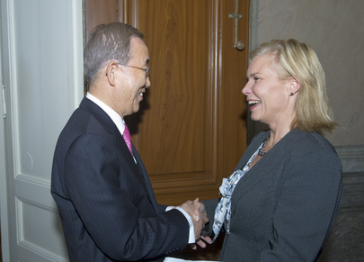 Secretary-General Meets Development Cooperation Minister of Sweden