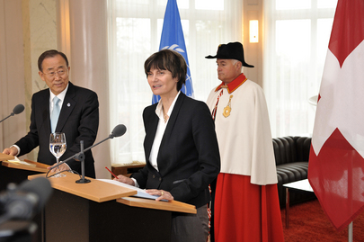 Secretary-General and Swiss President Brief Press in Bern