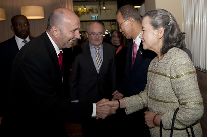 Secretary-General and Wife Attend IPU Assembly in Bern