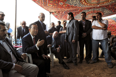 Secretary-General Visits Khalida Ferjan Grave Site in Tripoli