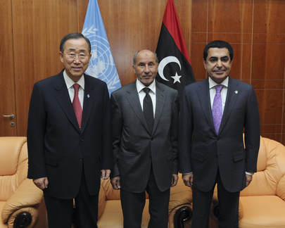 Secretary-General and Assembly President Meet NTC Chair in Tripoli