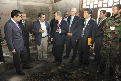 Secretary-General Visits Khalida Ferjan Grave Site in Tripoli