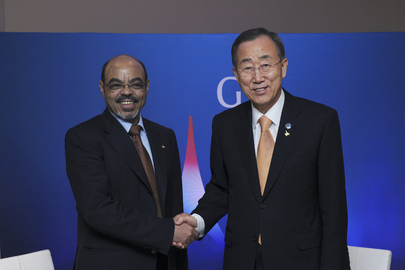 Secretary-General Meets Prime Minister of Ethiopia at Cannes G20